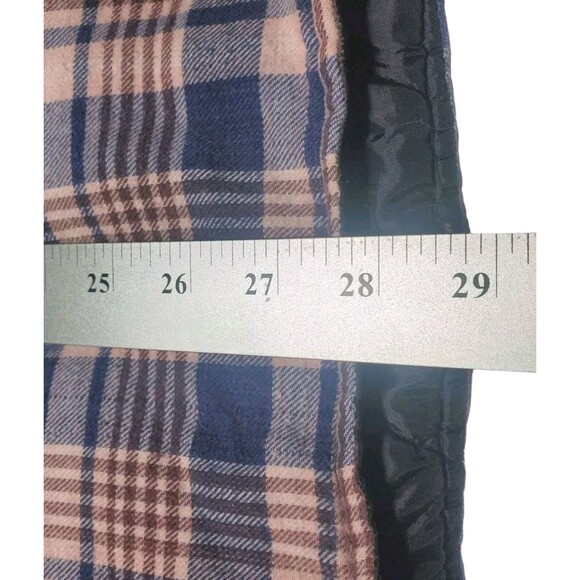 GFC Trading Company Shacket Shirt Jacket Mens Medium Quilted Lining Blue Beige - Picture 8 of 9